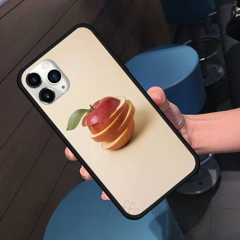 

Creativity design fruit apple beautiful Phone Case for iPhone 11 12 pro XS MAX 8 7 6 6S Plus X 5S SE 2020 XR Soft silicone
