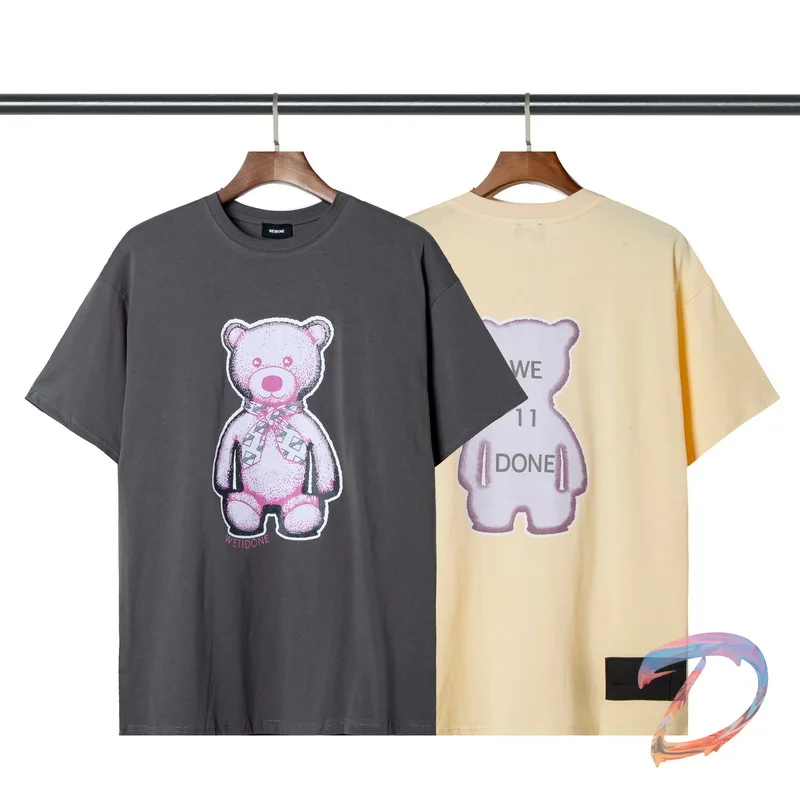 

Светоотражающая лента 3M We11done футболки высокого качества с принтом медведя из мультфильма с короткими рукавами, с принтом в виде больших раз...
