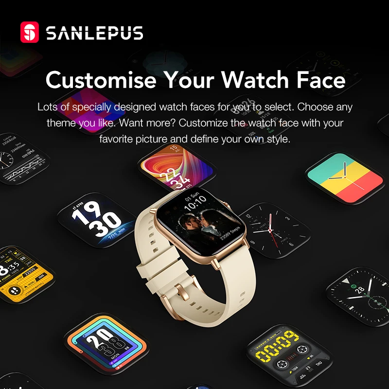 2021 new sanlepus 1 78 inch smart watch men women waterproof dial call smartwatch wristwatch for gts android ios huawei 2 free global shipping