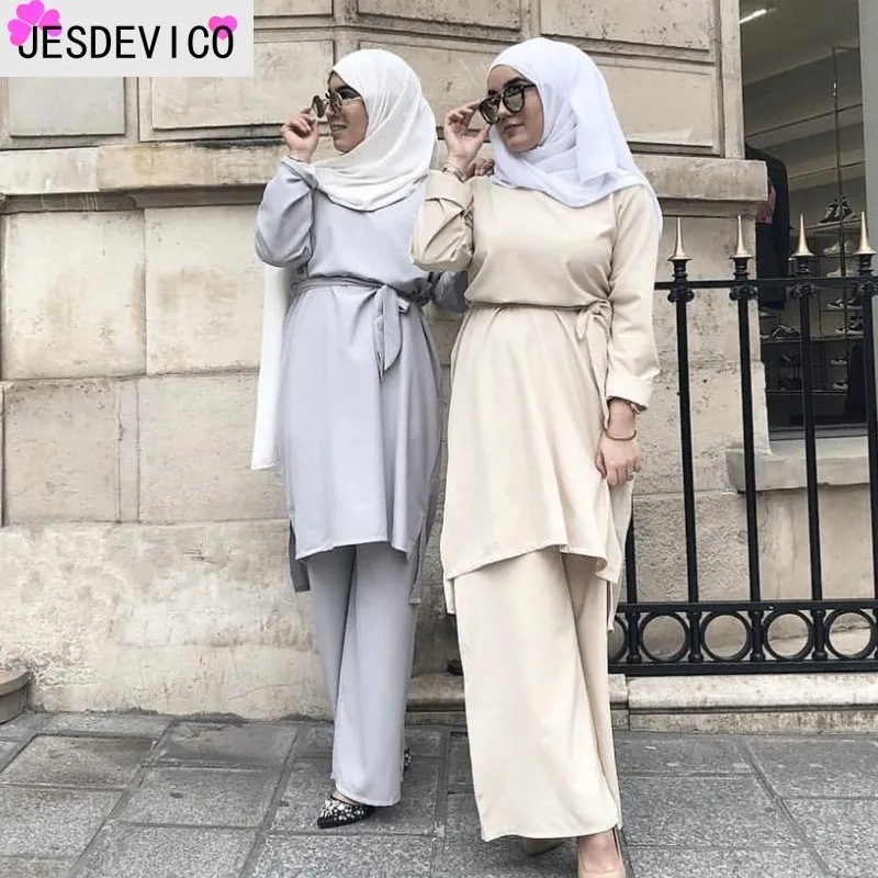 JESDEVICO мусульманская Свободная Женская скромная одежда для отдыха большого
