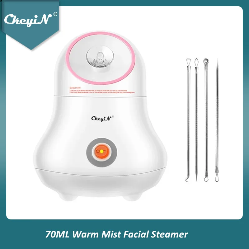 

CkeyiN Facial Steamer Nano Ionic Face Steamer Home Sauna Spa Warm Mist Humidifier Atomizer Skin Moisturizing Pores Cleanse 48