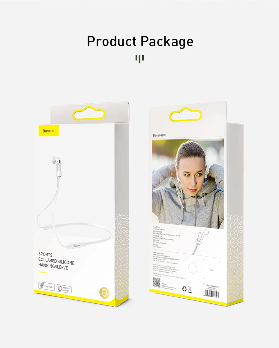 Baseus ремешок для наушников для Airpods анти-потеря ремень Магнитная веревка для AirPods 2 Bluetooth TWS наушники силиконовый шнур-кабель