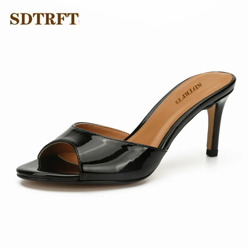 Туфли SDTRFT женские на тонком высоком каблуке 8 см босоножки трансформеры