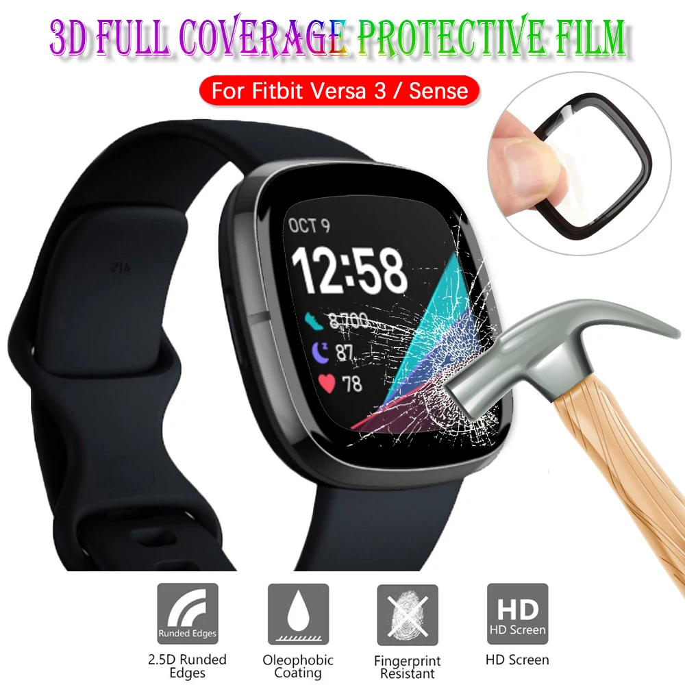 1 шт. защитная 3d пленка для умных часов Fitbit Versa 2 3|Защита экрана часов| |