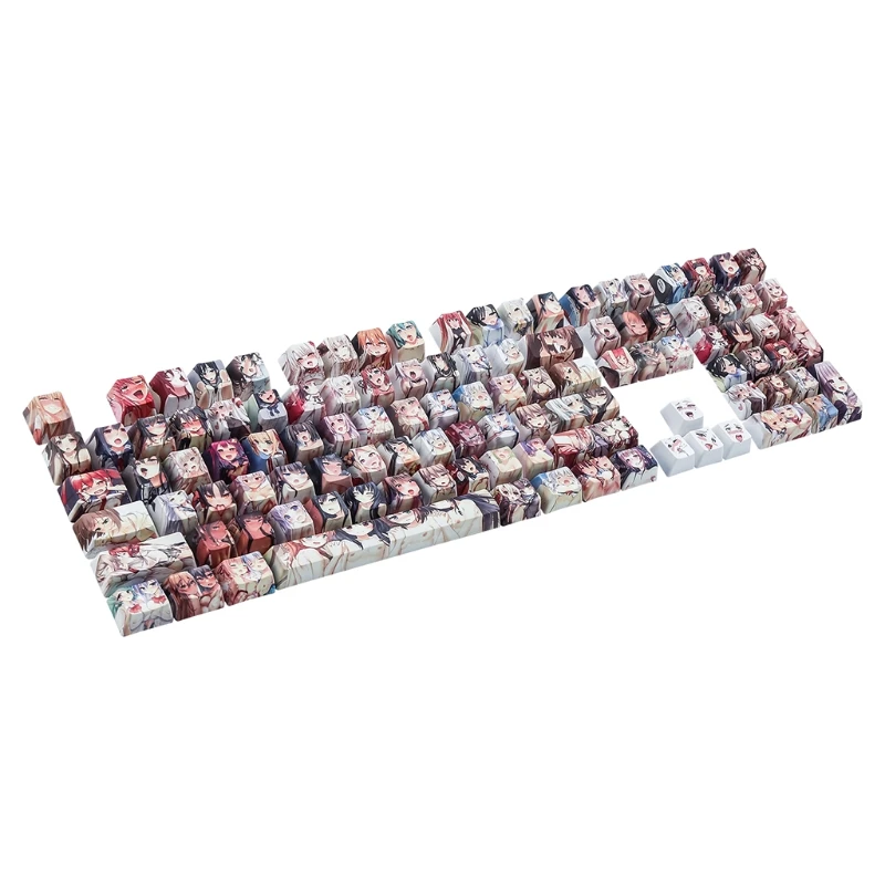 

L21D 108 Keys / Set OEM Profile Custom Anime Themed Satellite Axis Keycaps PBT Dye Sublimation Keycaps for MX Cherry