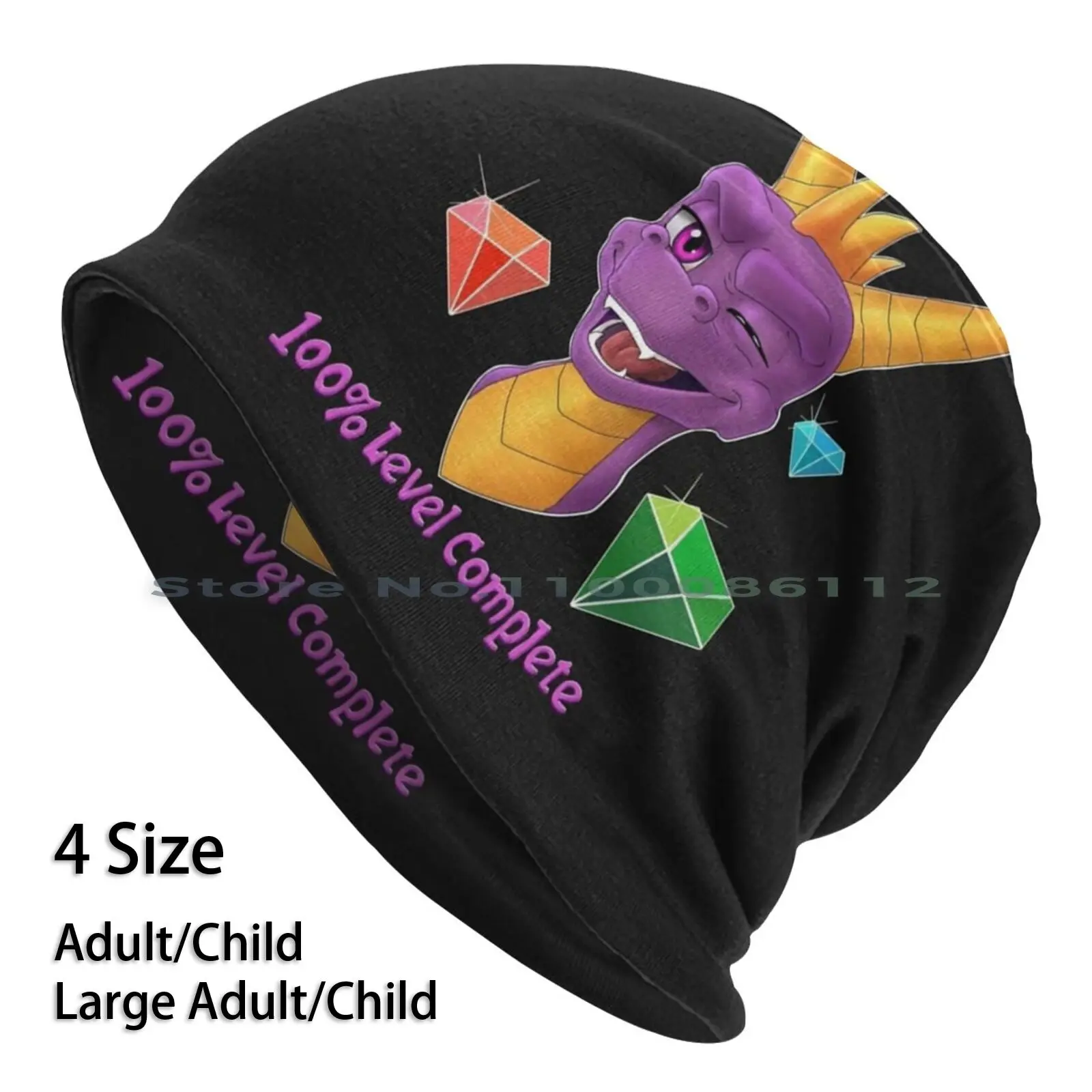 

Spyro : The Dragon ( 100% Level Complete ) Beanies Knit Hat Spyro Gems Wink Games Gamers Gaming Old School Retro Vintage