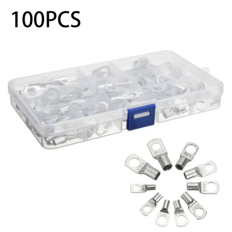 

100Pcs Terminals Silver Tinned Copper SC6-6-SC35-10 Wire Connector Electrical
