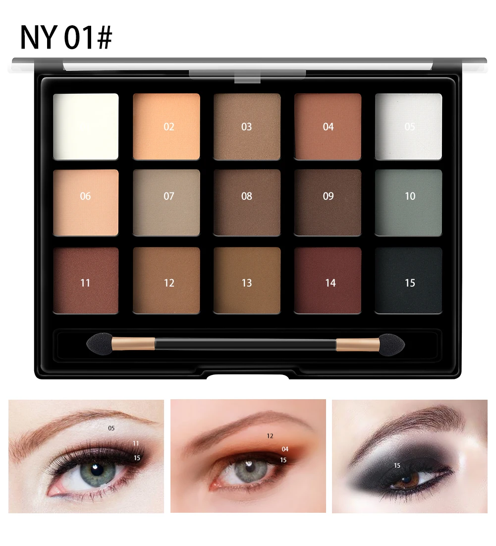 MISS ROSE 15 цветов красивые глазурованные обнаженные тени для век макияж пигменты