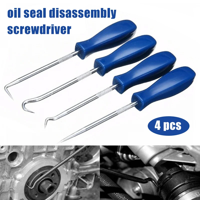 

Newly 4 Pcs Car Pick Hook Set Portable O Ring Oil Seal Gasket Puller Remover Crafts Hand Tools S66
