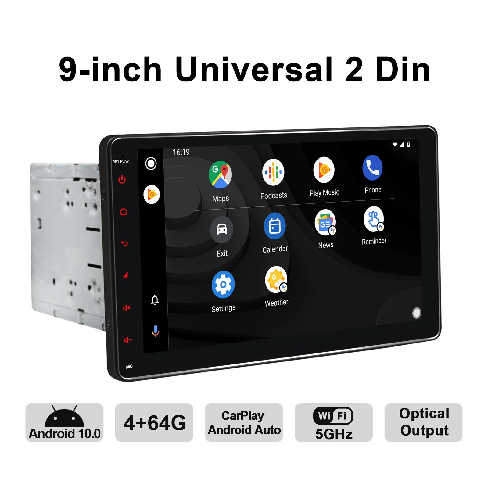 JOYING 9 дюймов 4 Гб RAM + 64 ГБ Octa Core 1280*720 IPS экран 2 din GPS навигация Универсальный Головной