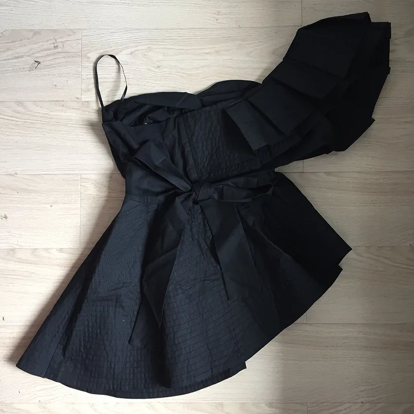 LANMREM/Новинка 2019 года модные Лоскутные пикантные топы без рукавов с оборками