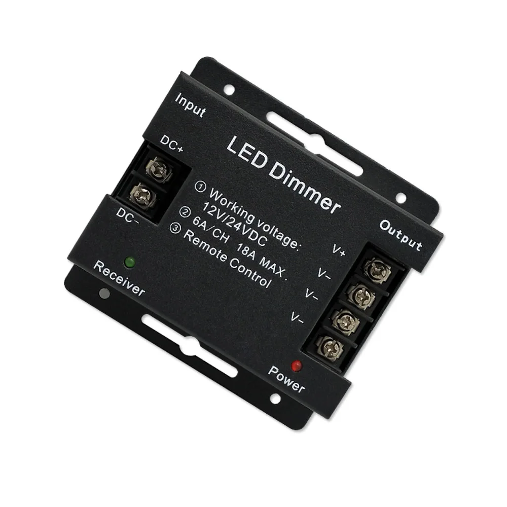 Сенсорный светодиодный RGB Одноцветный диммер контроллер RF 433 МГц беспроводной 18A 216 Вт DC 12 В 24 в светодиодный пульт дистанционного управления для светодиодных лент