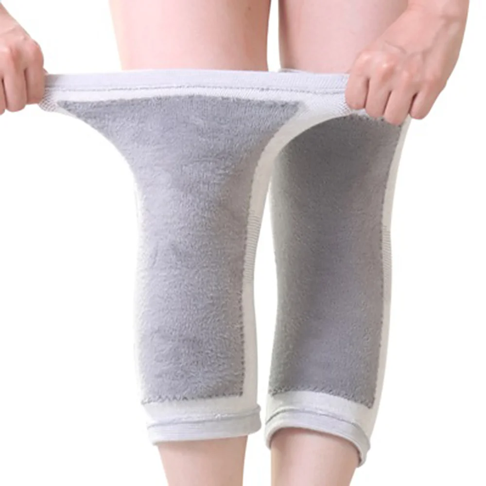 

1 Pair Outdoor Sports Knee Pad Comfortable Soft Kneecap Keep Warm Kneelet Running Knee Pad for Men (Grey, Size)
