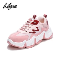2020 woman casual platform sneakers pu leather lace up girls sport dad shoes comfortable trainers female vulcanized shoes women