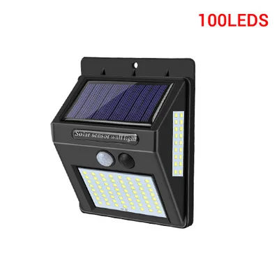 100 Leds PIR датчик движения 20 30 40~ 100 светодиодов солнечный светильник с контролем солнечной энергии уличный светильник для двора домашний сад солнечная энергия лампа настенный светильник - Цвет абажура: 100 Leds