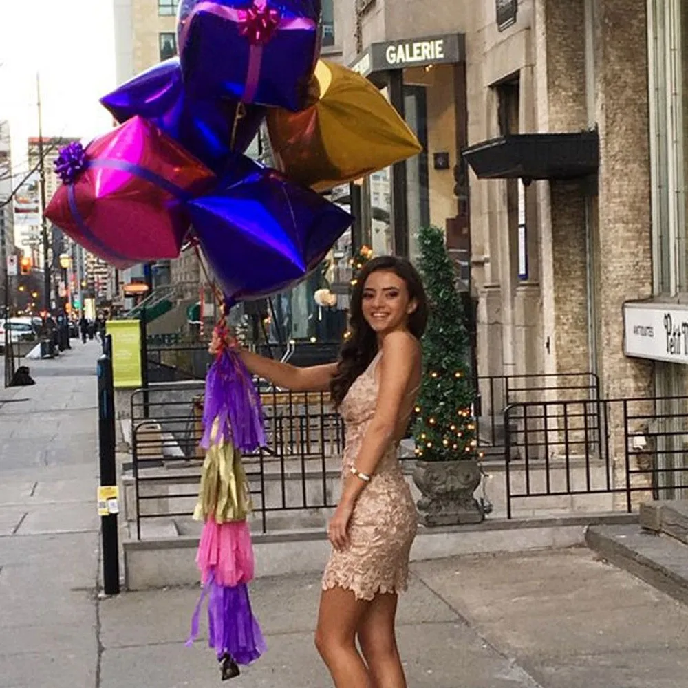 20 шт./компл. 24 дюймов 4D Алмазный квадратный зеркальный шар из алюминиевой фольги