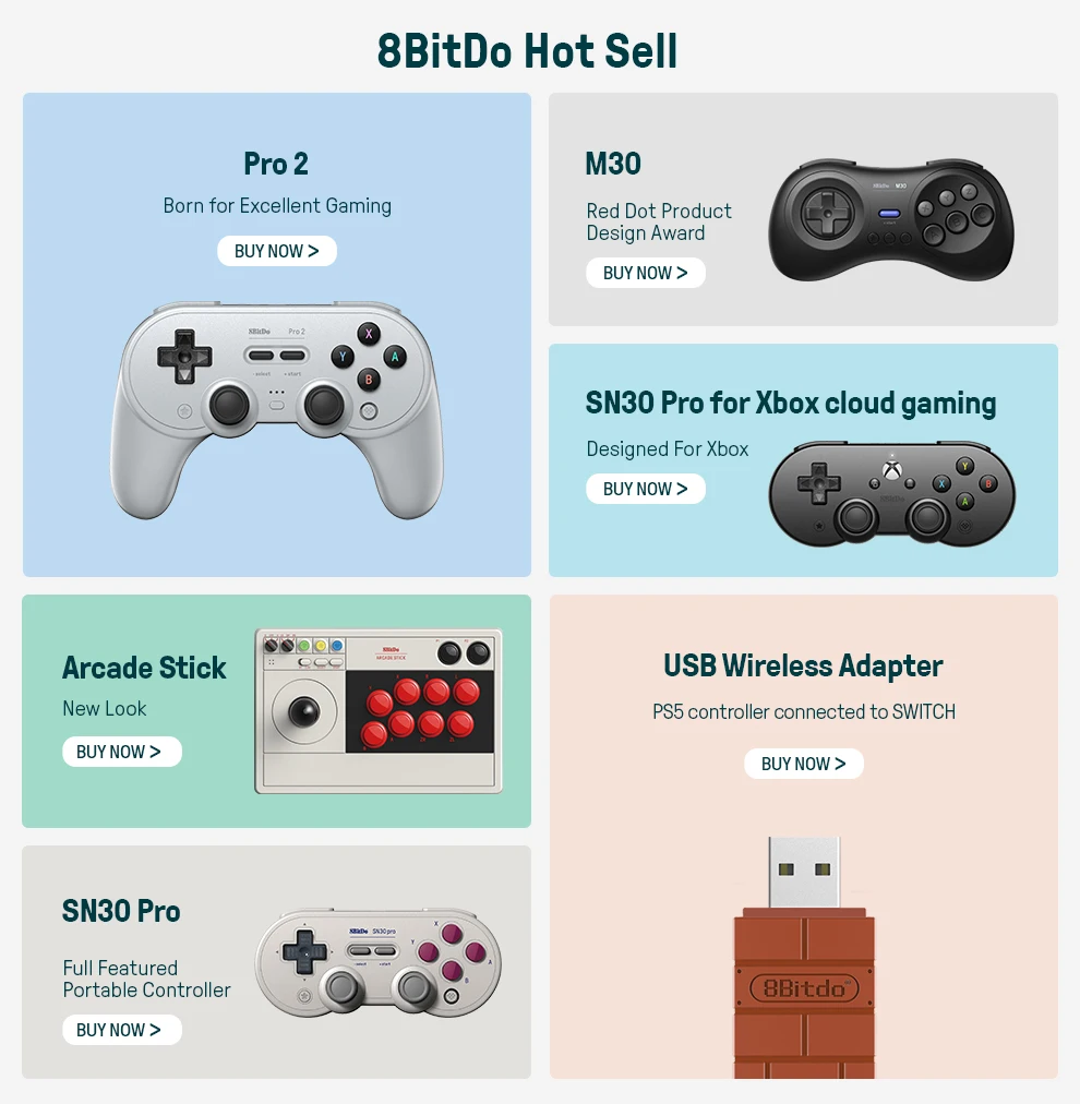 

SN30 Pro GB SN Version Gamepad Controller for Windows Android macOS Nintendo Switch Steam