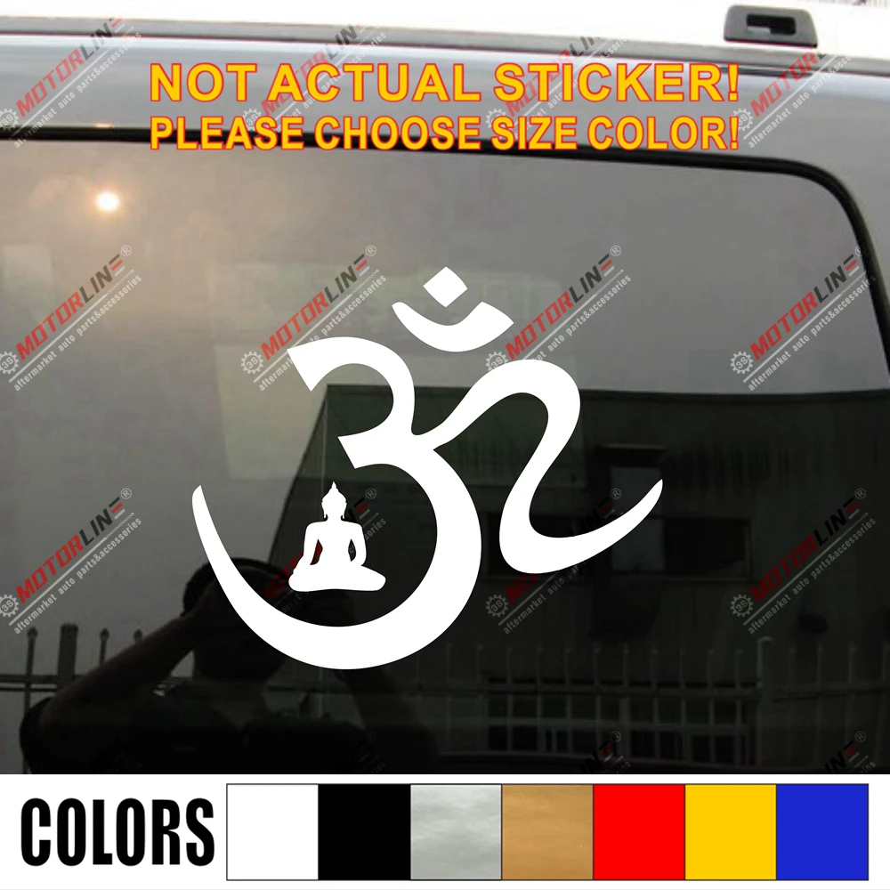 Наклейка Будда с символом Ом наклейка для йоги индашизма буддизма автомобиля