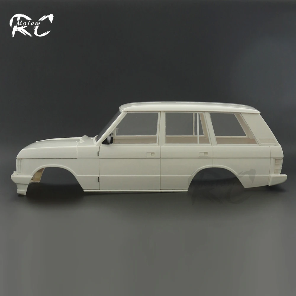 Кузов Range Rover Hard Body Shell с колесной базой 313 мм, комплект интерьера кабины, центральной консоли и сидений для 1/10 RC Crawler TRX4 Axial SCX10 II.