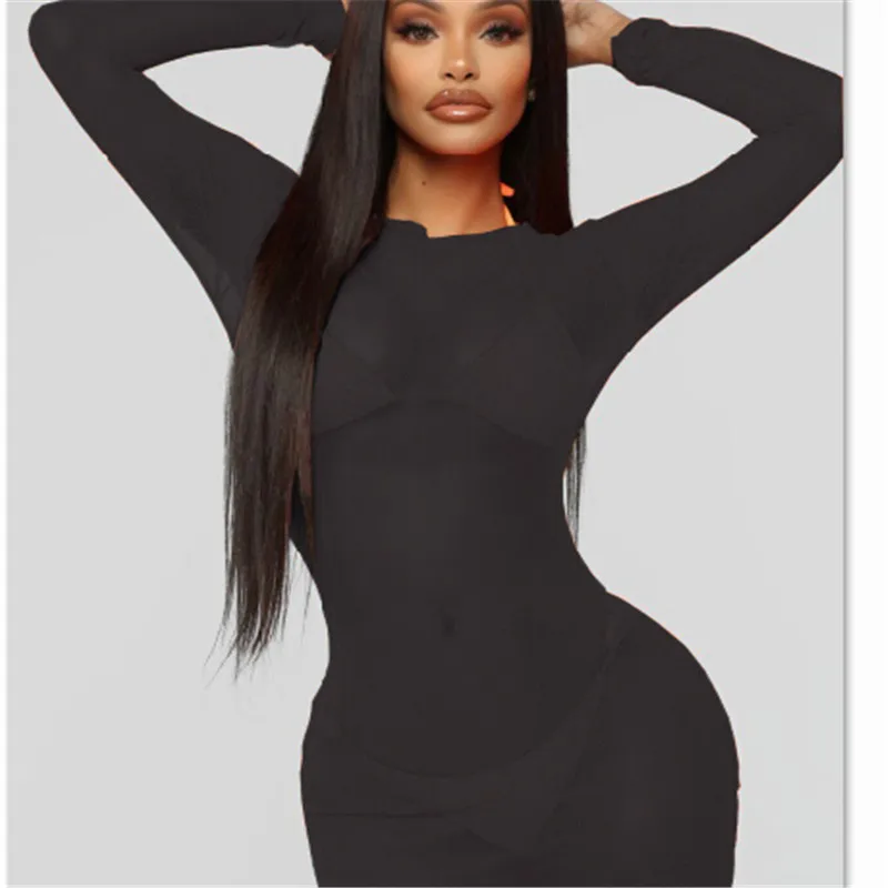 Женское Прозрачное мини-платье-карандаш облегающее неоново-оранжевое платье с