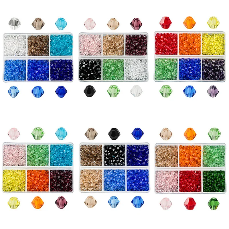 4mm Diamond Glass Beads Set DIY Bead Embroidery Supplies Hand Craft Jewelry Bag Accessories | Дом и сад