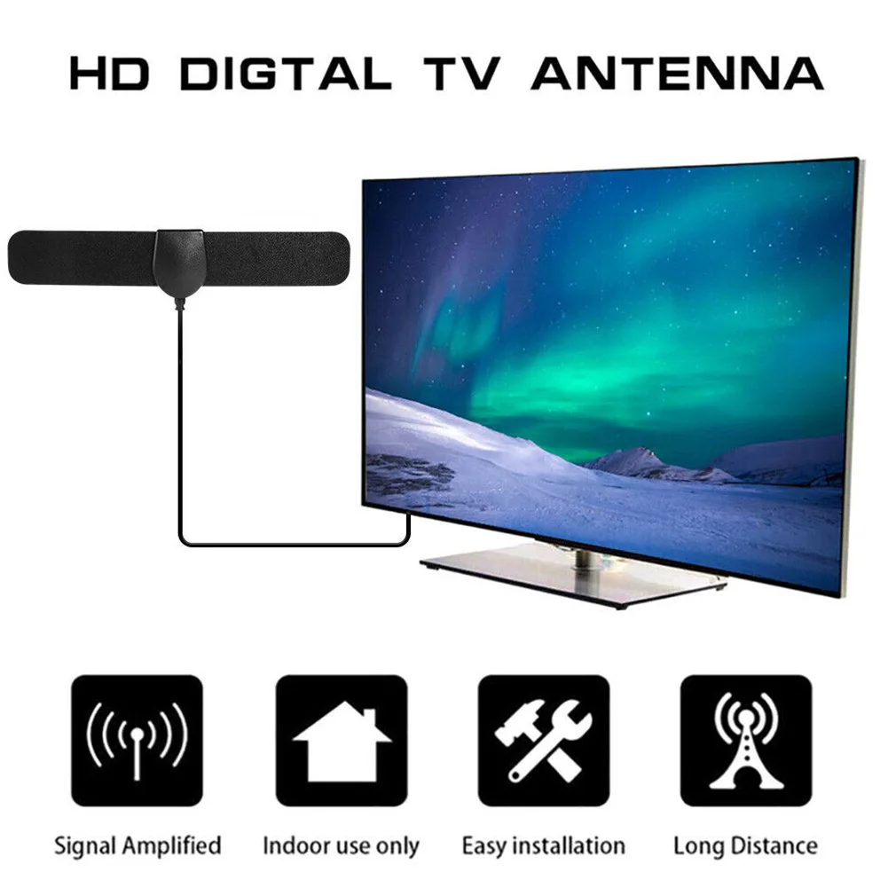 

2021 new Indoor Digital HDTV antenna TV 980 Miles Radius Amplifier DVB-T2 isdb-tb clear satellite dish signal receiver Aerial