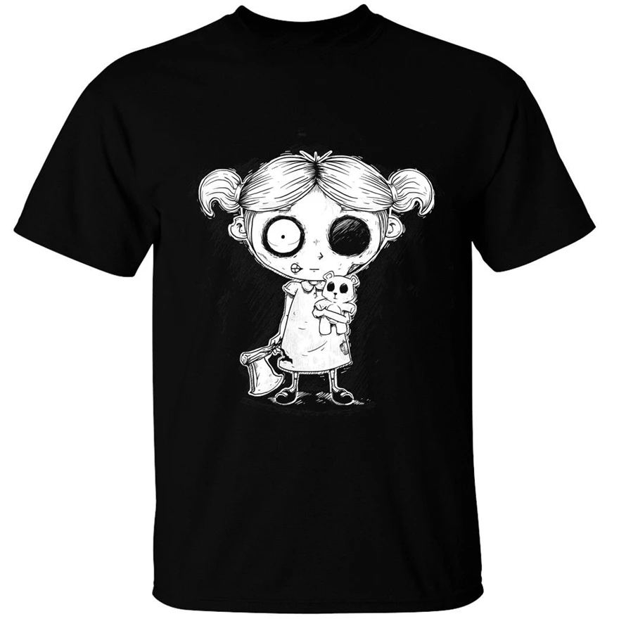 Мужская футболка с зомби для девочек готы рок Бертон зловещие аксессуары