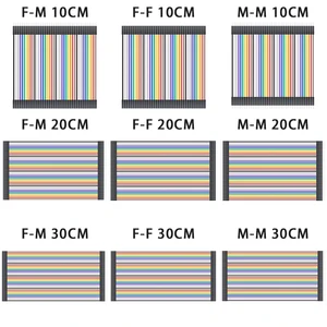 Кабель Dupont Line 10 см, 20 см, 30 см, штекер-штекер, гнездо-штекер, гнездо-гнездо