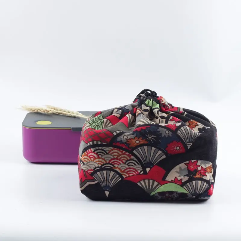 Новый Портативный японский Ланч бокс Bento сумка тоут для еды на вынос чехол