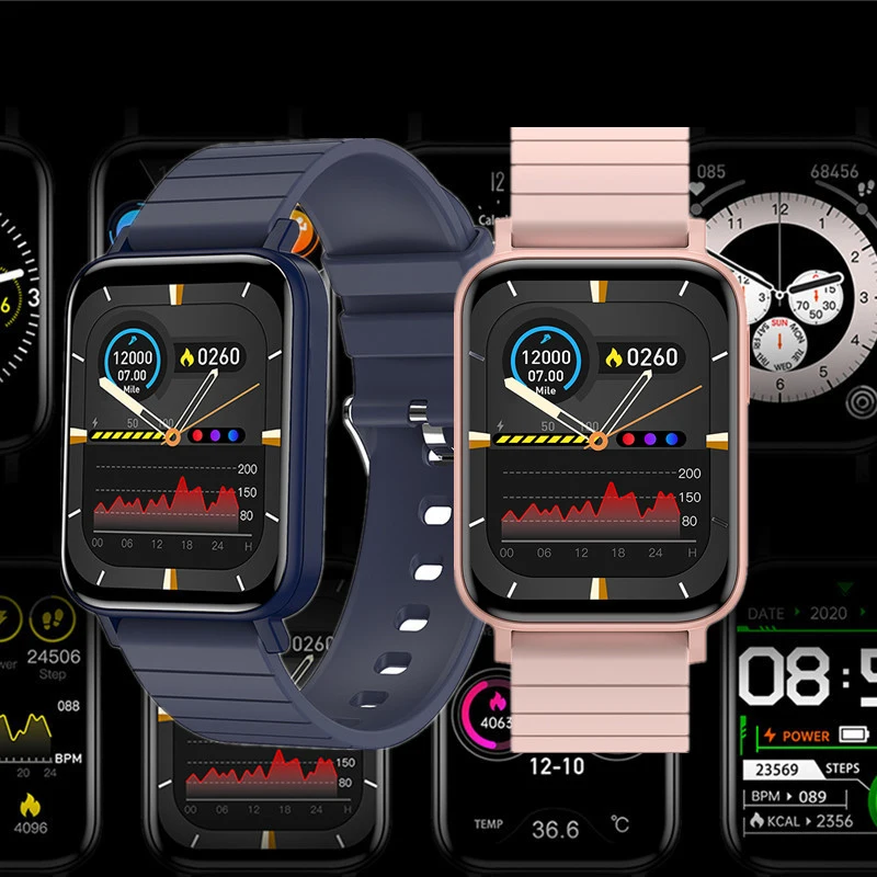 

Смарт-часы с сенсорным экраном 1,65 дюйма, Bluetooth, шагомером и термометром