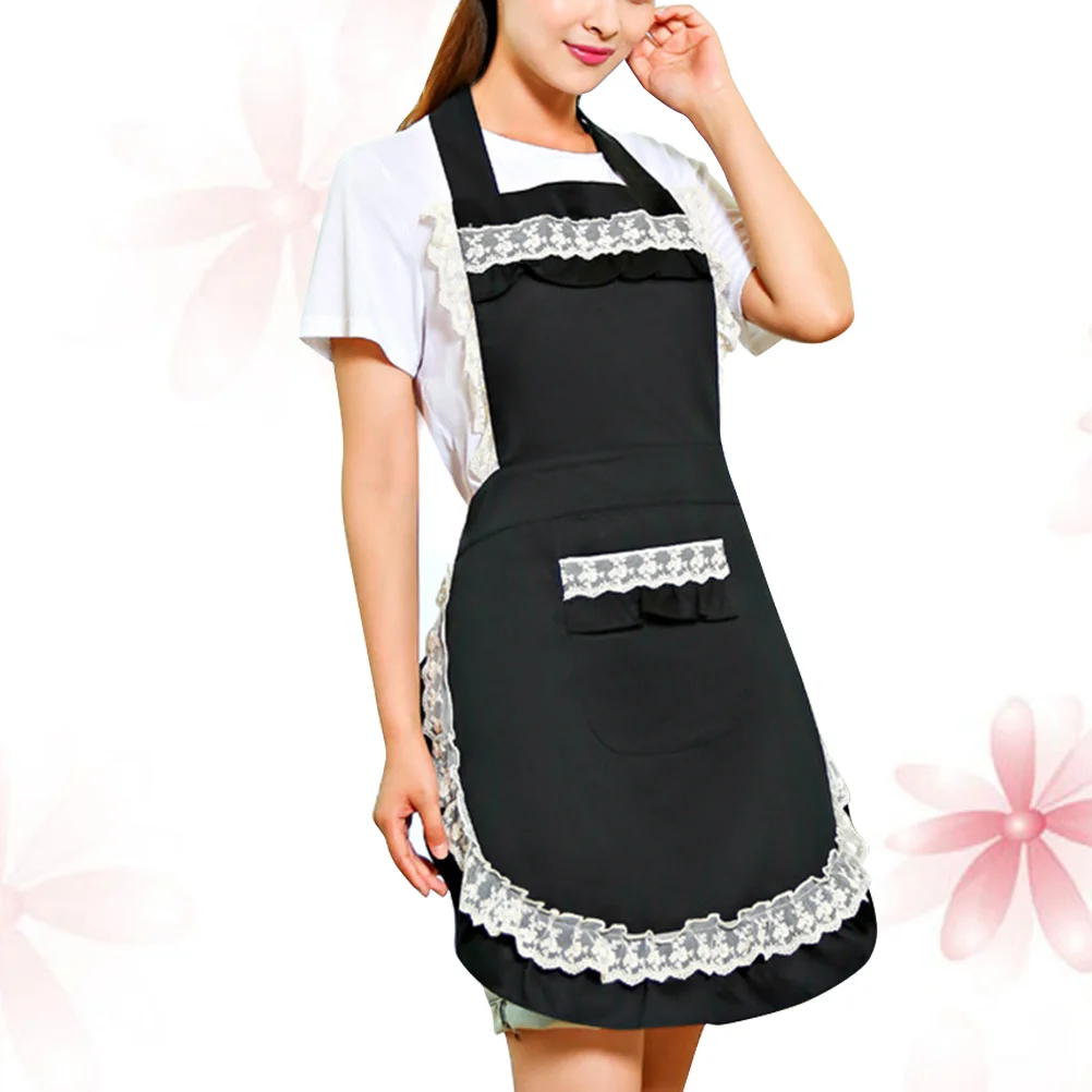 

Фартук водонепроницаемый для взрослых, для защиты от жира, для дома, кухни, ресторана (черный)