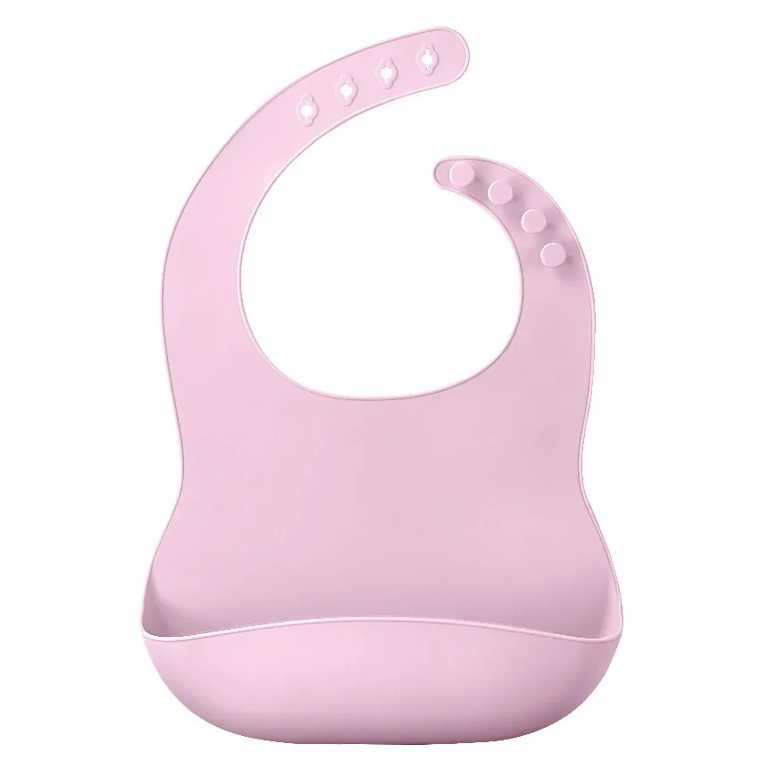Bibs Pink Детская силиконовая тарелка, Набор чашек с нагрудниками, Детская силиконовая миска на присоске, водонепроницаемые мягкие Слюнявчики, Детские разделители, Детская тарелка - Цвет: Bibs Pink