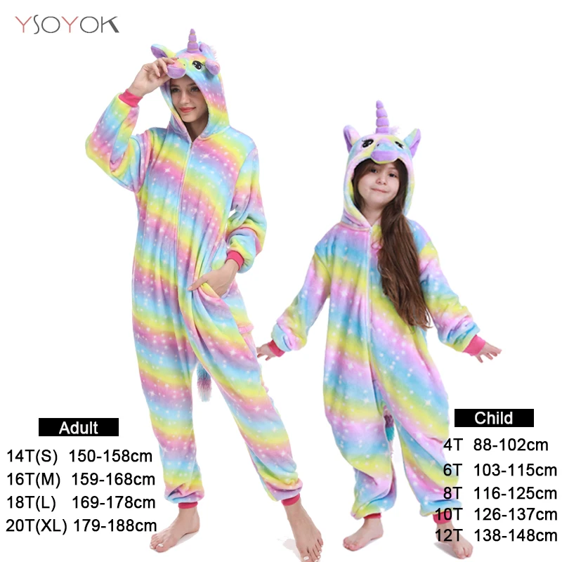 Пижама кигуруми комбинезон с единорогом в стиле аниме Единорог пандой зимние