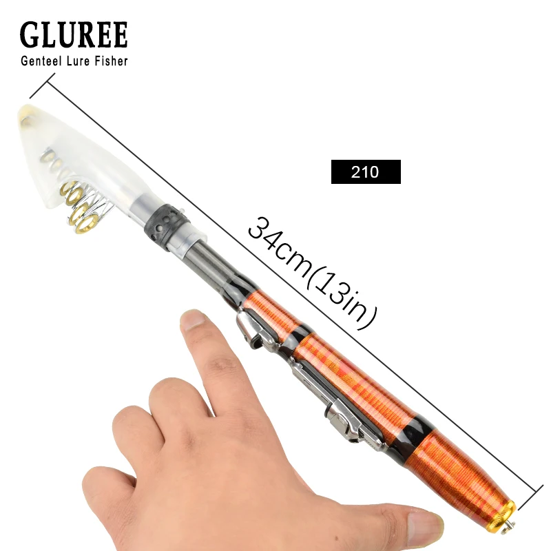 99% углеродная портативная телескопическая мини удочка GLUREE 1 2 м/1 5 8 м/2 М
