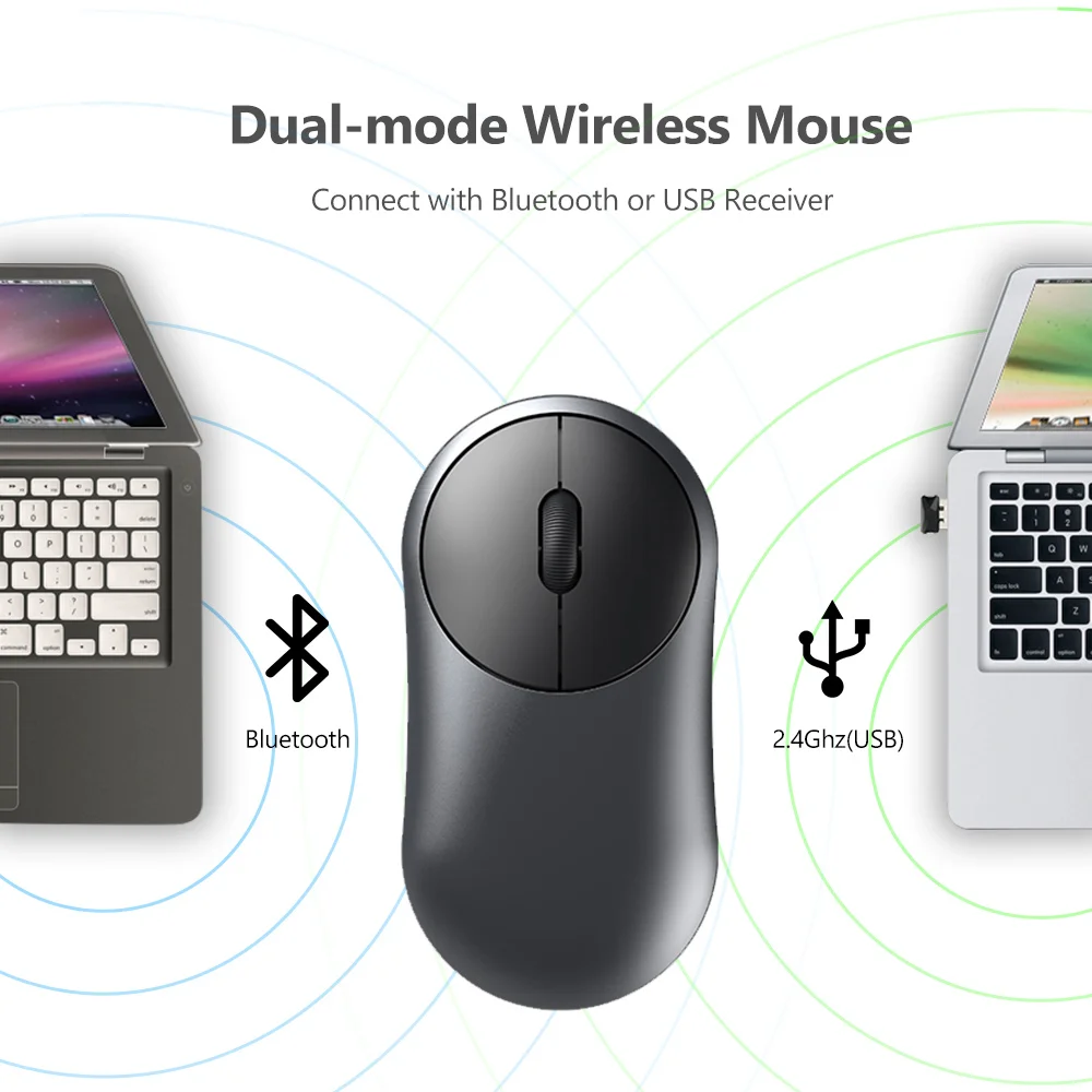 DAREU UFO Беспроводная Бесшумная мышь Bluetooth+ 2,4 ГГц Двухрежимная оптическая мышь с отключением звука или щелчком кнопки для правой и левой руки