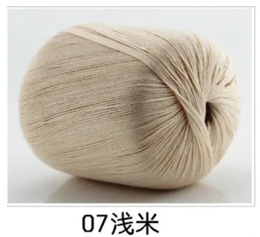 07 5 шт.* 50 г пряжа для вязания linha de croche шелковая нить для наращивания вязания игл вязание хлопок ручная работа белье t50 - Цвет: 07