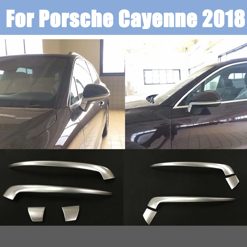

For Porsche Cayenne 2018 Car Side Mirrors Rear View Cover Trim Cover Car Accessories Styling Car Rear View mirror protector tri