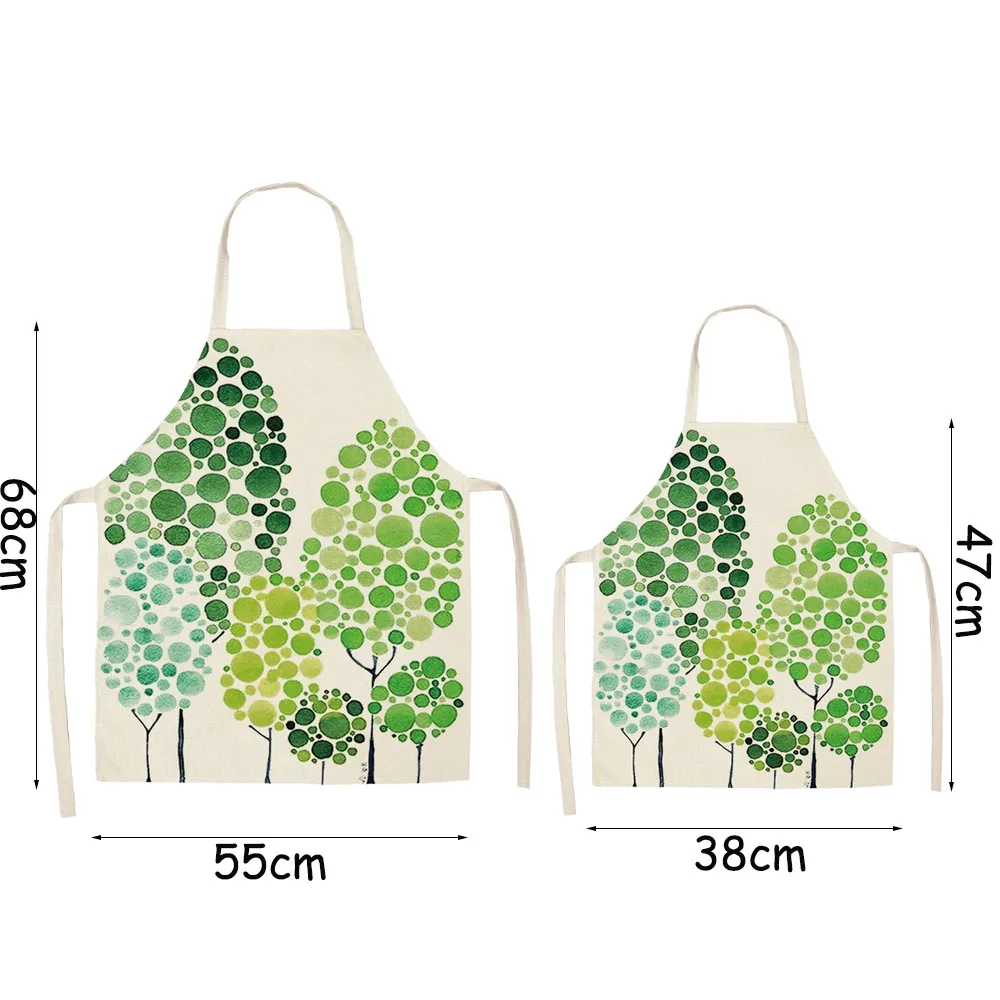 

Home Cleaning Tools Plant Printing Apron Kitchen Cooking Women Apron Pretty Sunflower Printed Apron Linen Adult Childs Aprons