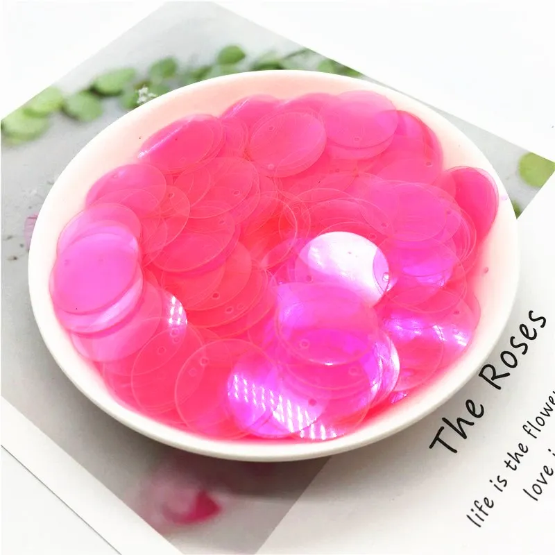 Прозрачные большие круглые Блестки 2 см 20 мм Цветные Плоские свободные пайетки из