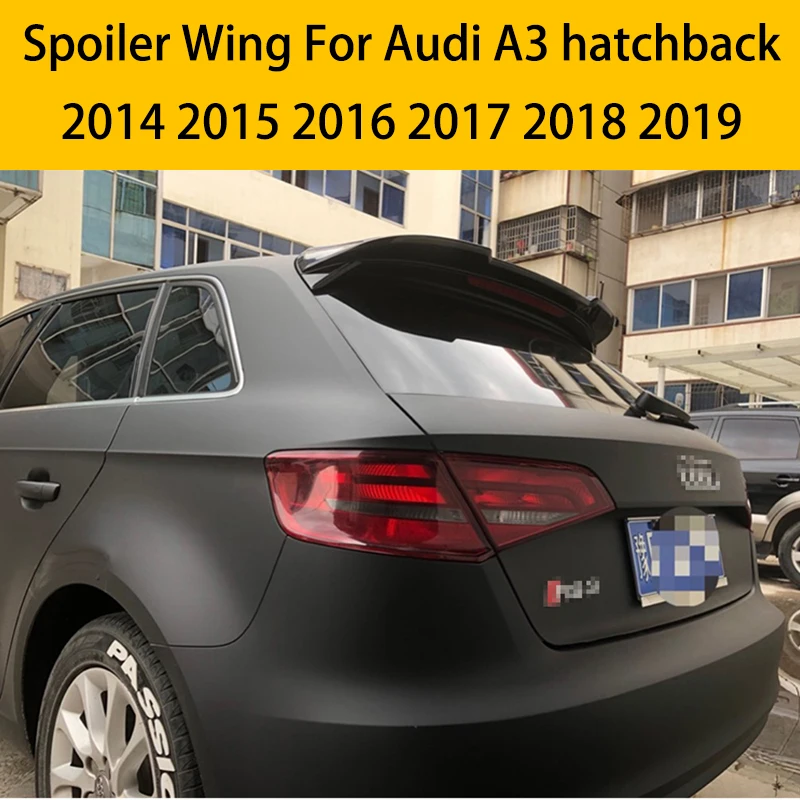 

Автомобильные аксессуары ABS спойлер заднего багажника, крыла для Audi A3 hatchback 2014 2015 2016 2017 2018 2019