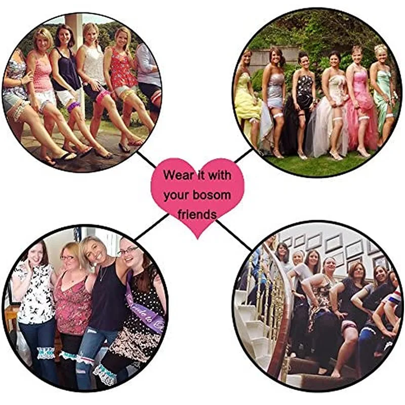 Подвязка с жемчугом разноцветная новый стиль Свадебный кружевной цветок