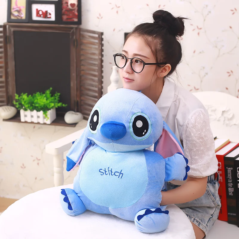 

35CM Kawaii Stitch Pillow Hand Warmer Room Car Decoration Cute Anime Plush Toy Children Baby Holiday Pet Birthday Gift
