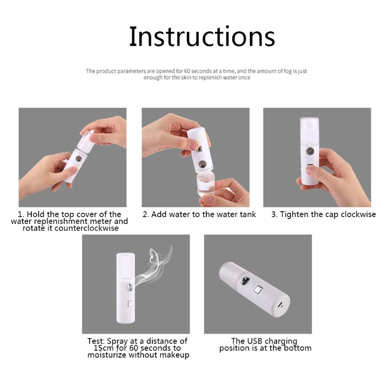 Портативный увлажнитель воздуха USB Перезаряжаемый распылитель арома диффузор с