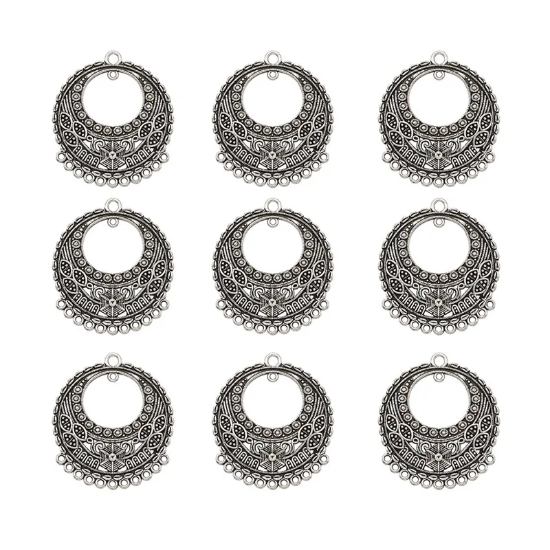 20 шт. антикварные серебряные шапки/цветы/лунообразные компоненты люстры в