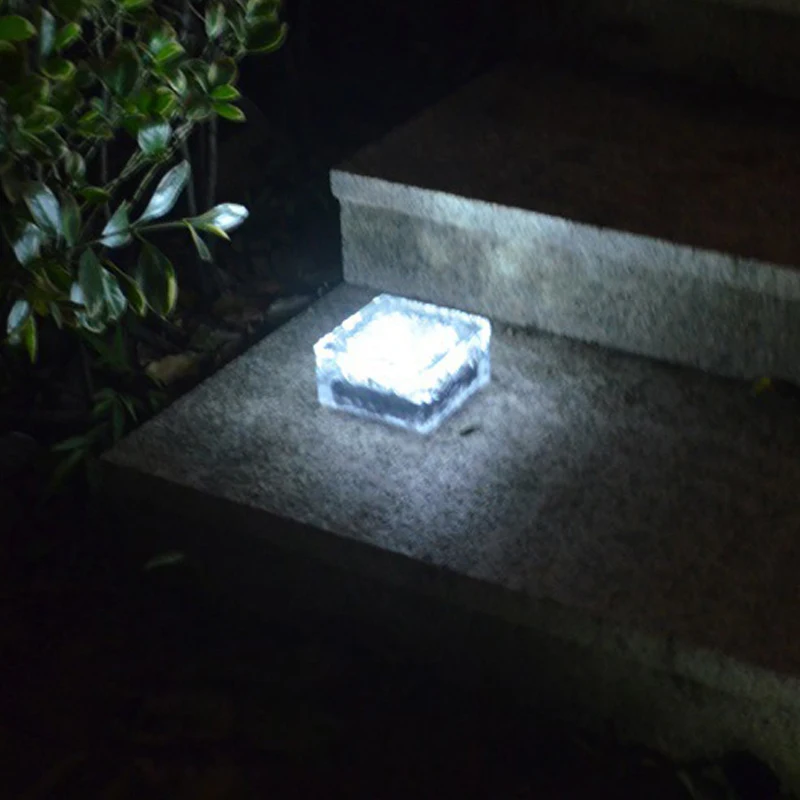 

Solar LED Lawn Lamp Ice Brick Street Light Garden Decoration Outdoor Floor Lighting Staircase Solar Light for Landscape County