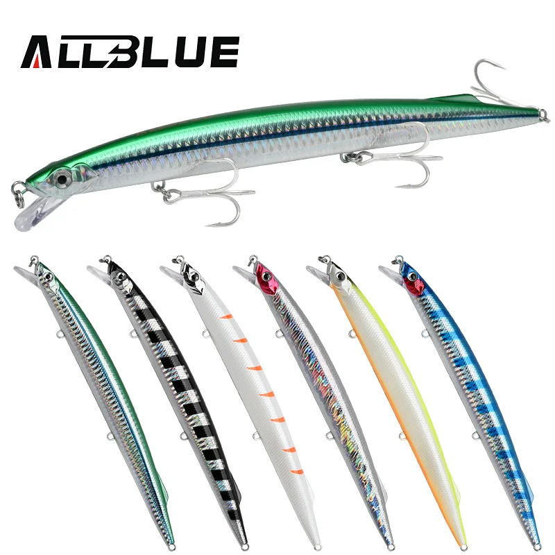 ALLBLUE SPRINT 195S Sinking Minnow Longcast Jerkbait Fishing Lure 195mm 35G Off Shore Saltwater Sea Bass Artificial Bait Tackle