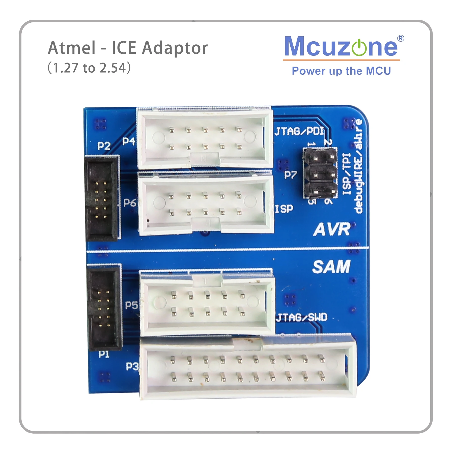 Плата адаптера Mcuzone Atmel ICE с 1 27 на 2 54 AVR(ISP JTAG PDI TPI) SAM(JTAG SWD)|Демонстрационные стенды| |