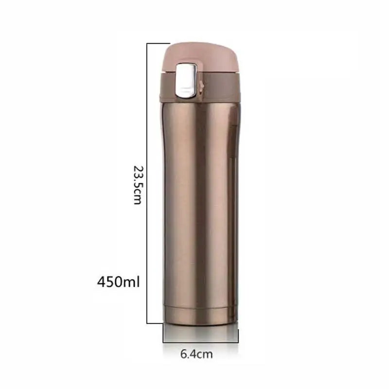GFHGSD 450 мл офисные чайные кофейные бутылки для воды из нержавеющей стали