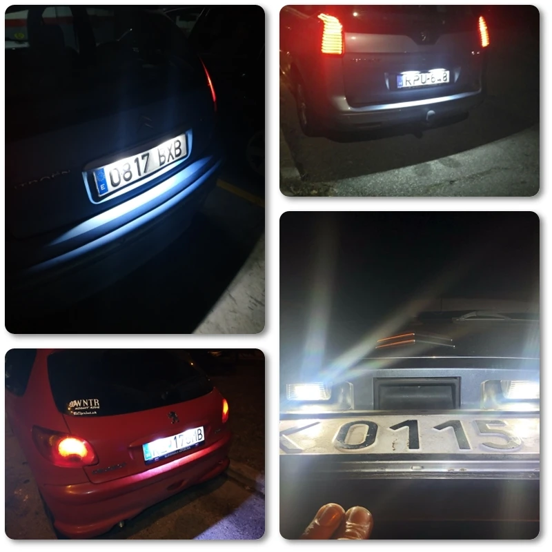 Автомобильные задние фары запчасти светильник для номерного знака Peugeot 407 406 306 307