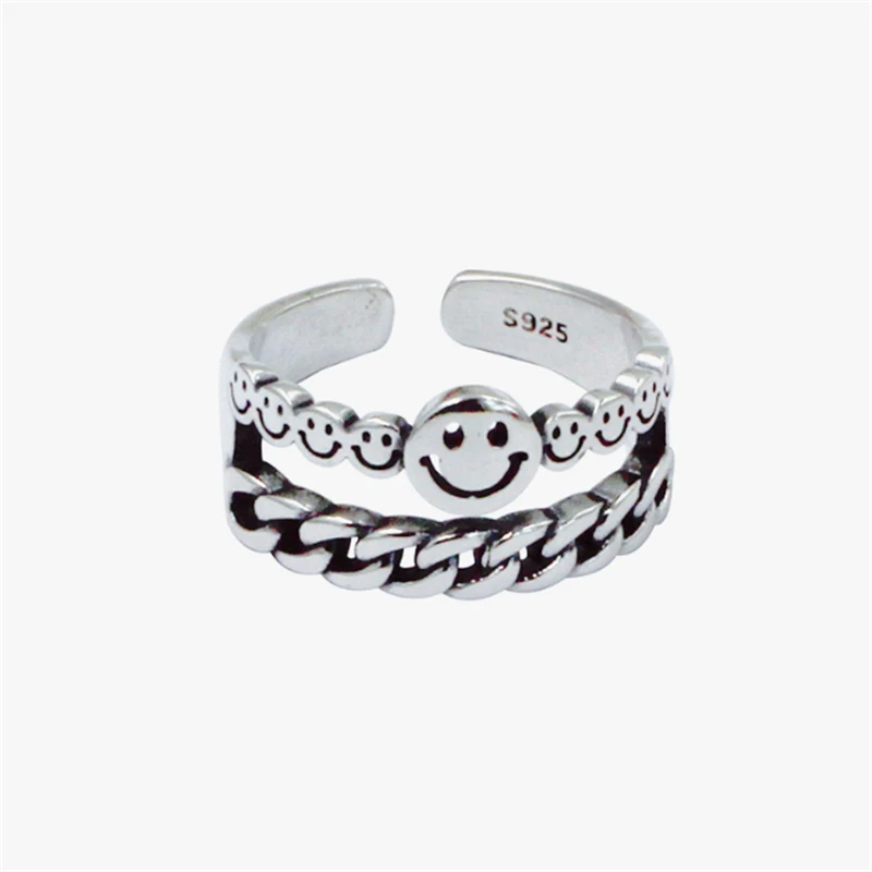 Античный перстень с улыбающимся лицом горячая Распродажа женское ювелирное